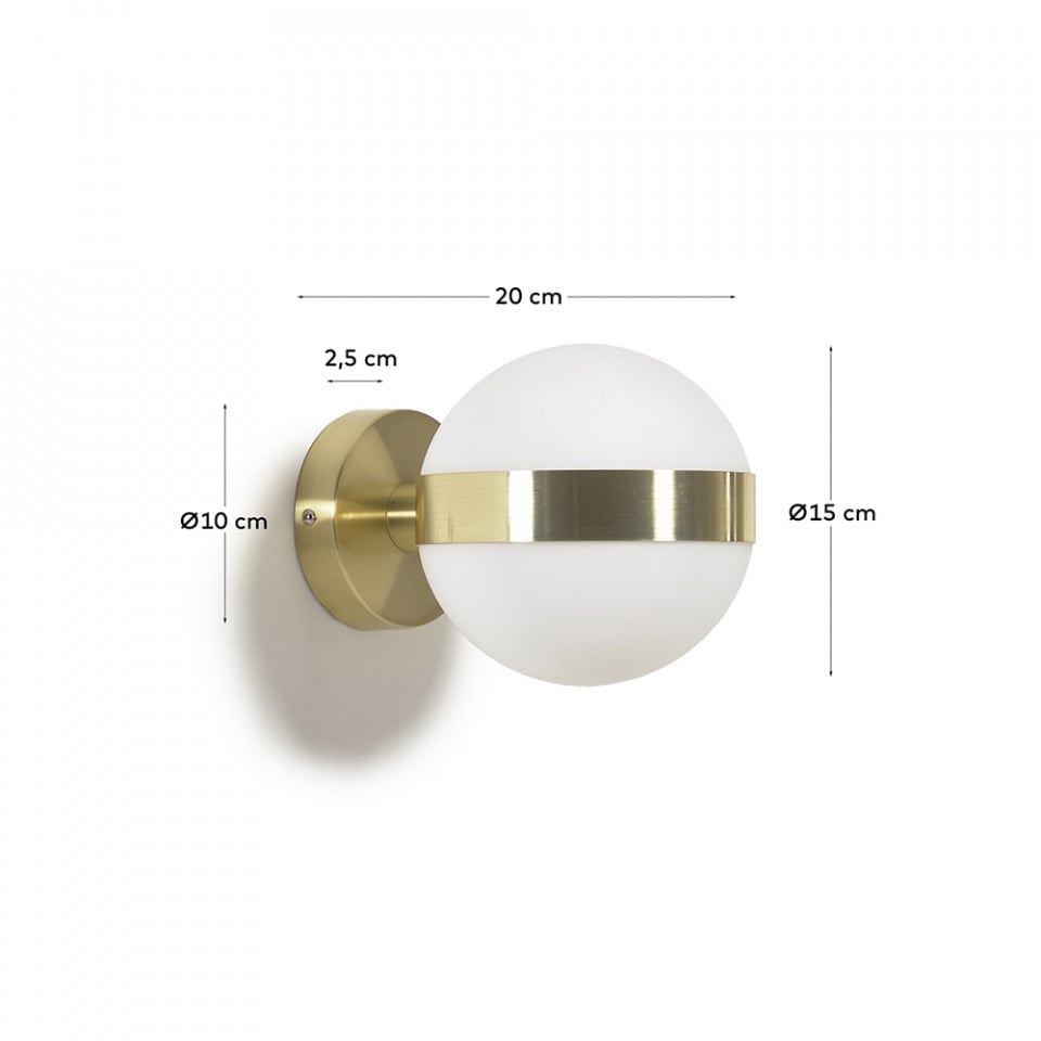 Aplica aurie din metal Anasol Kave Home