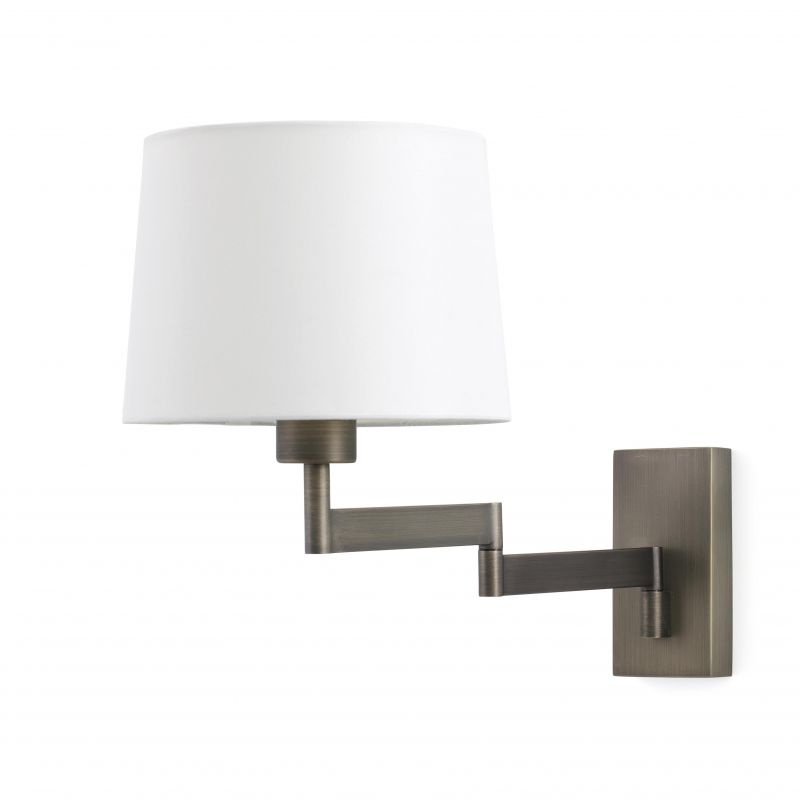 Aplica cu brat articulat stil clasic design elegant ARTIS-2 bronz/alb
