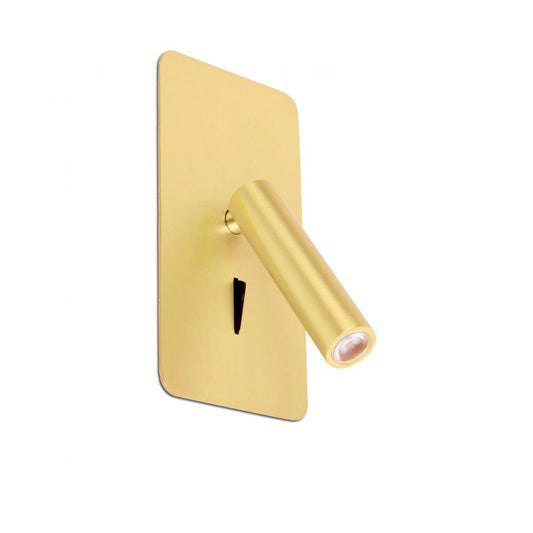 Aplica cu reader LED incastrabila stil minimalist SUAU auriu satin