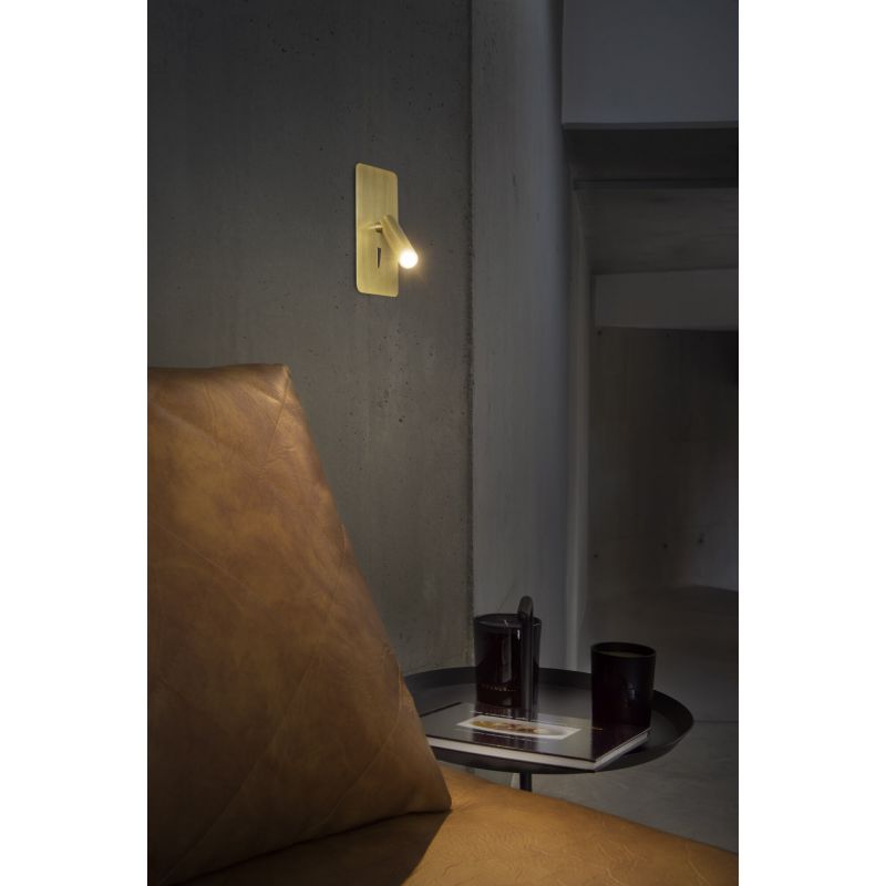 Aplica cu reader LED incastrabila stil minimalist SUAU auriu satin