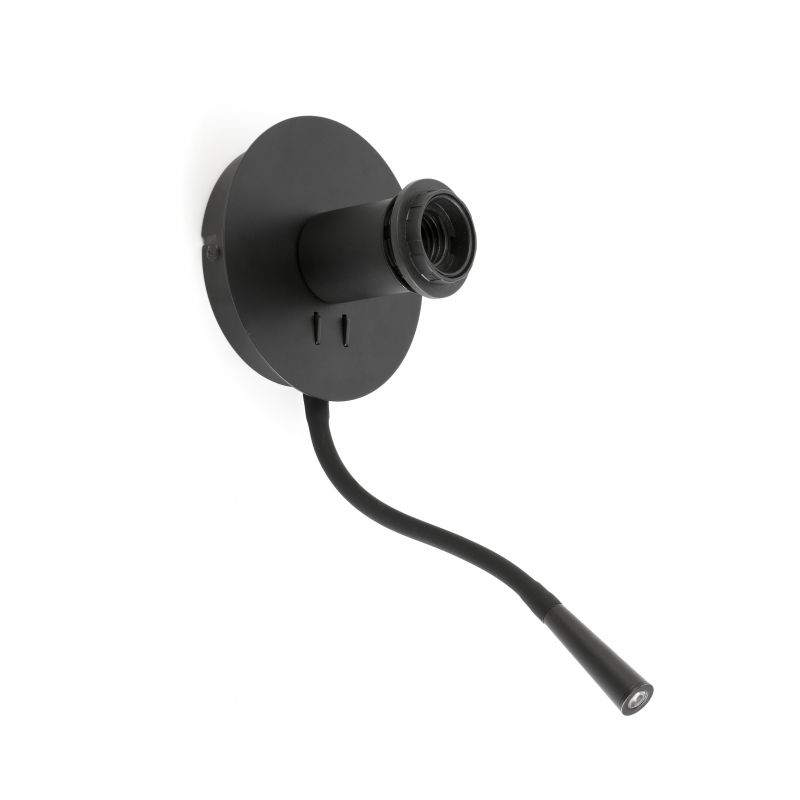 Aplica cu reader LED moderna design elegant LUPE negru/bej
