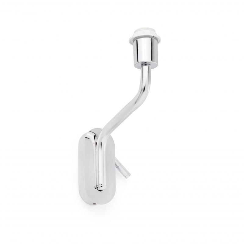 Aplica cu reader LED pe stanga design elegant ETERNA crom/alb
