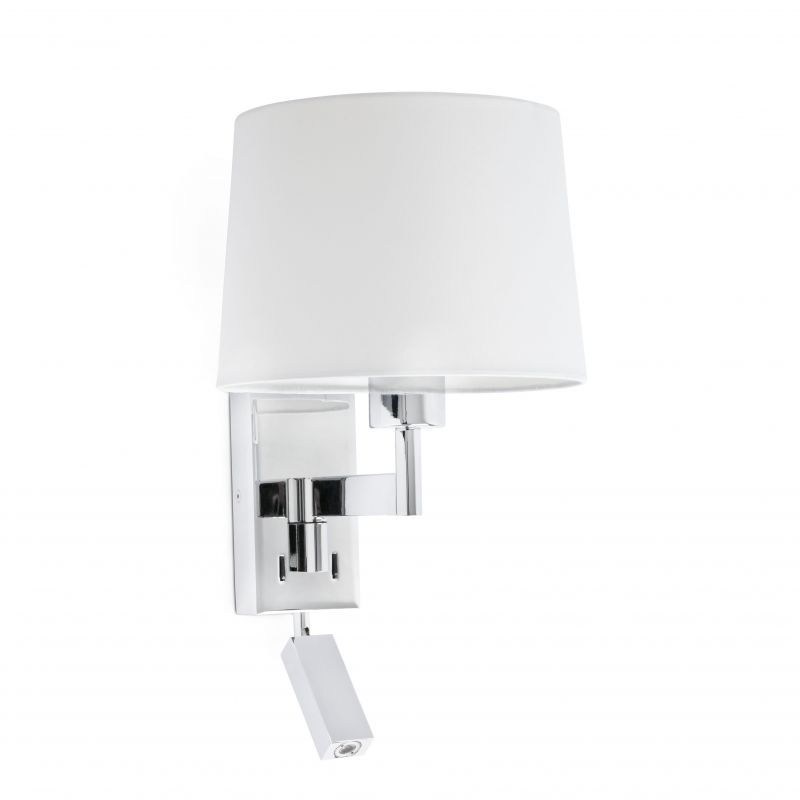 Aplica cu reader LED stil clasic design elegant ARTIS crom/alb