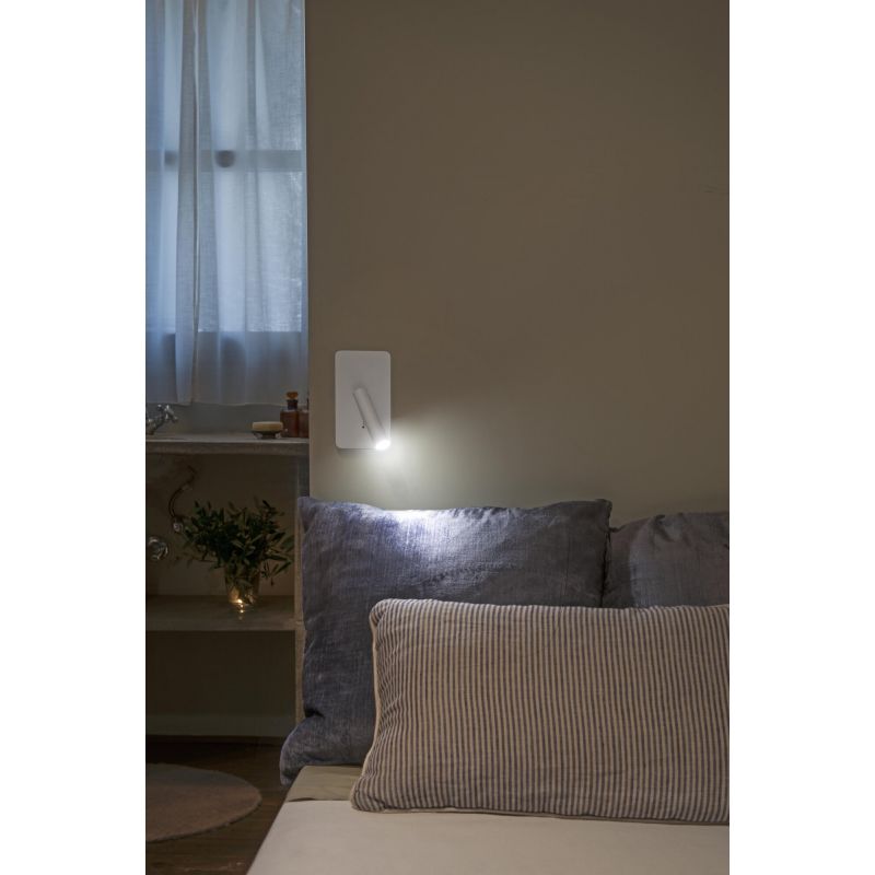 Aplica cu reader LED stil minimalist SUAU alb