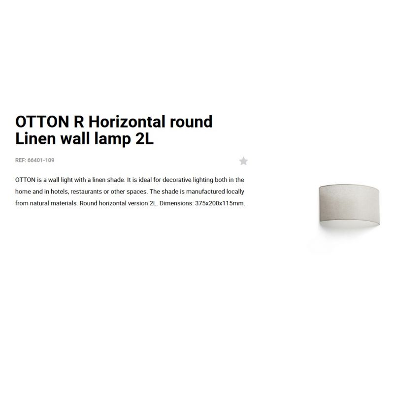 Aplica de perete ambientala design natural OTTON R Horizontal in 2L