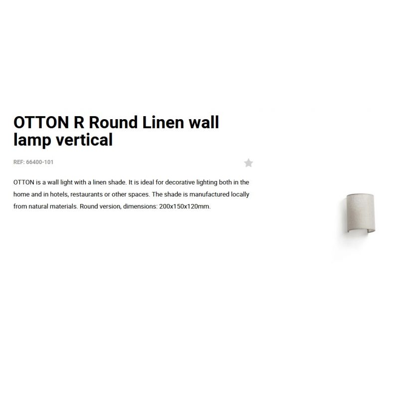 Aplica de perete ambientala design natural OTTON R in