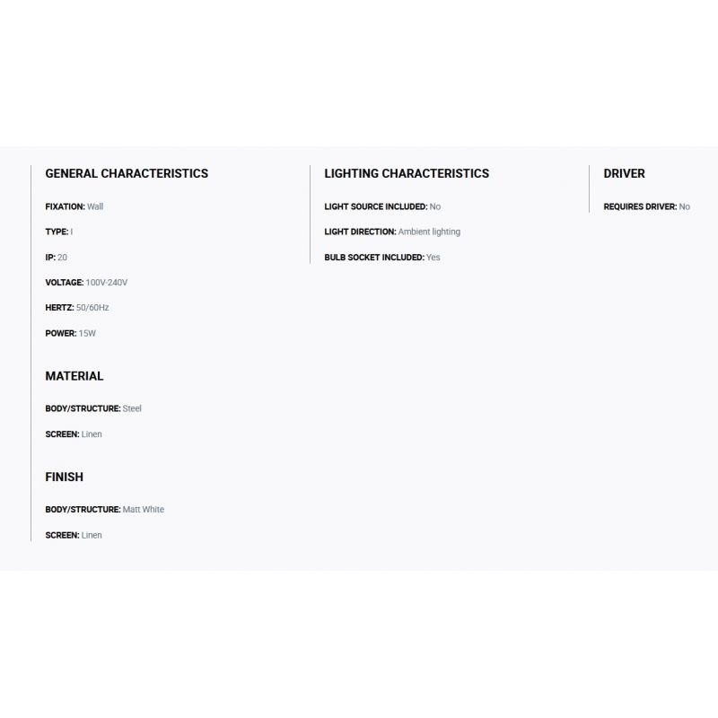 Aplica de perete ambientala design natural OTTON RCT 2L in