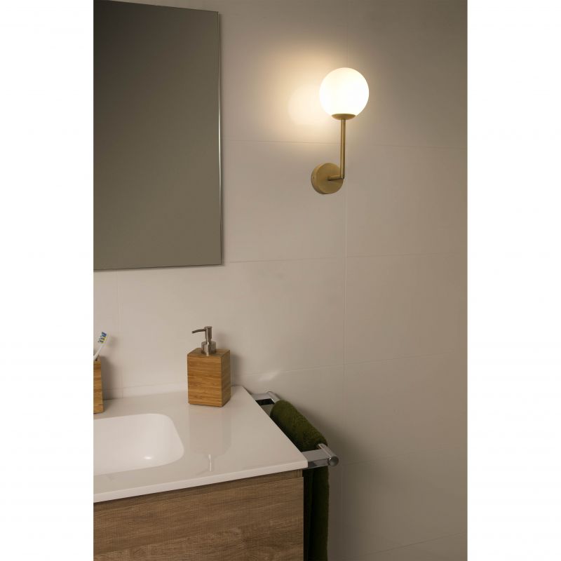 Aplica de perete baie cu protectie IP44 GALA Satin gold