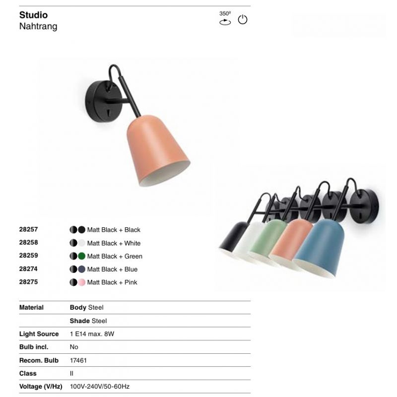 Aplica de perete design modern Studio verde
