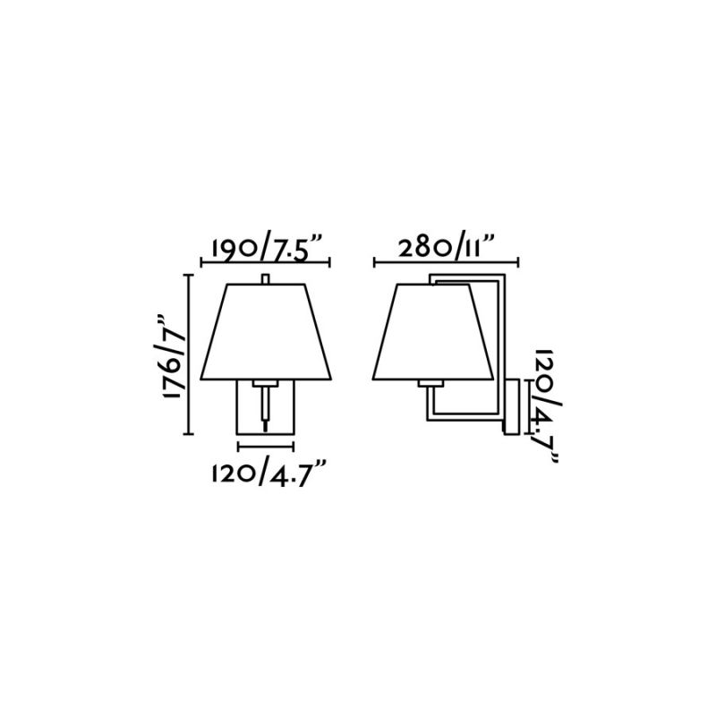 Aplica de perete eleganta design clasic FRAME nickel/negru