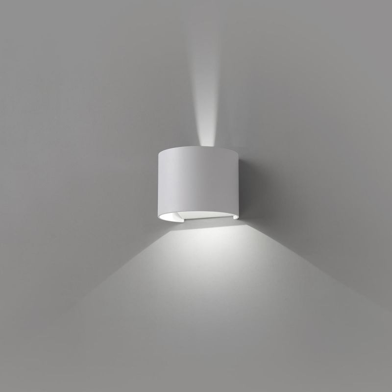 Aplica de perete LED exterior IP54 stil decorativ SUNSET alba