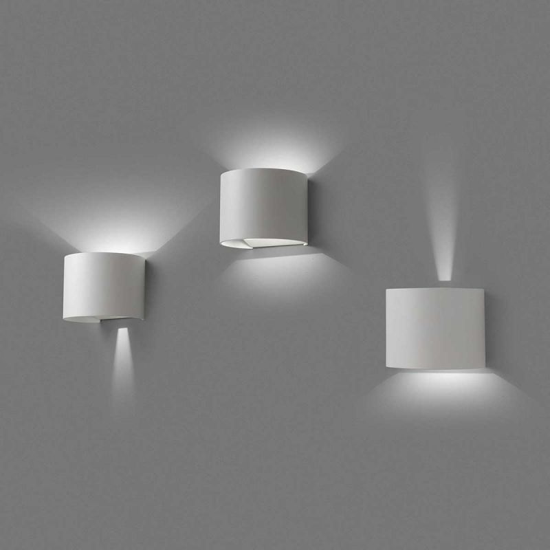 Aplica de perete LED exterior IP54 stil decorativ SUNSET alba
