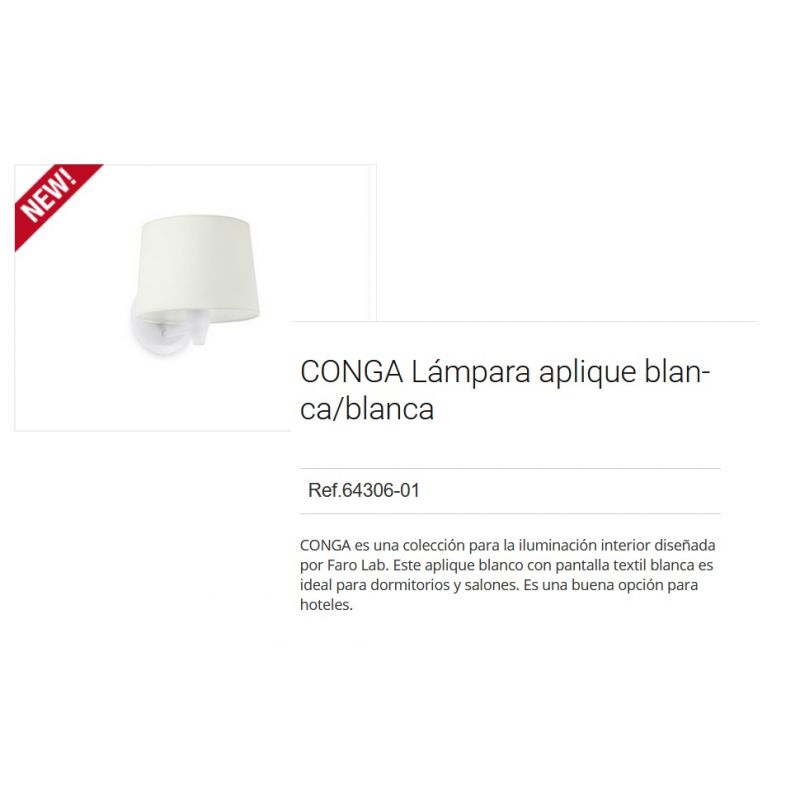 Aplica de perete moderna design elegant CONGA alba