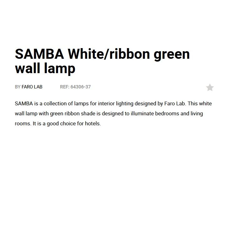 Aplica de perete moderna design elegant SAMBA mini alb/verde