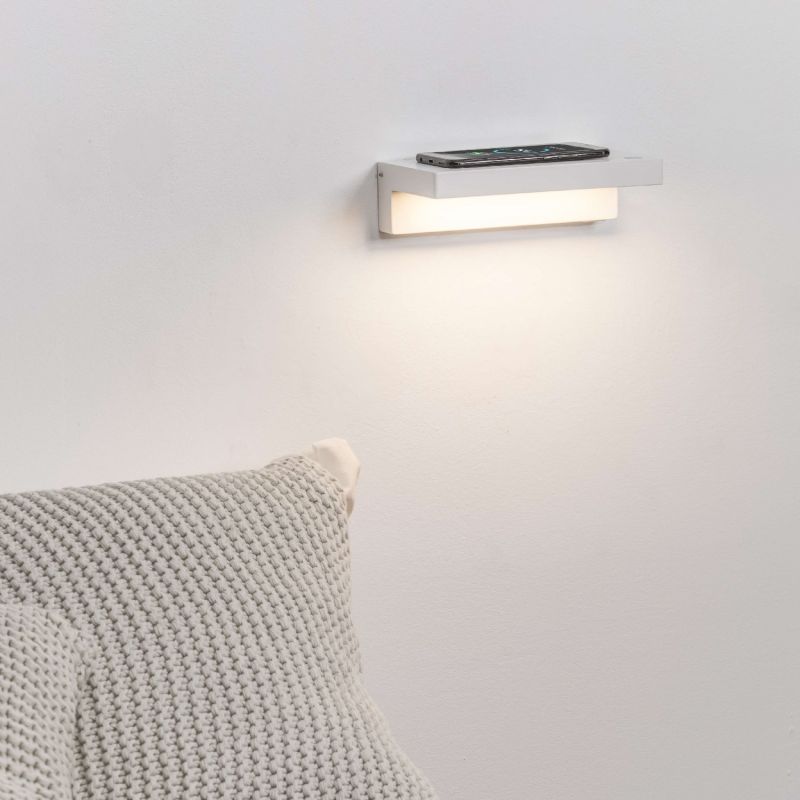 Aplica LED ambientala moderna cu USB + Wireless charger WELL