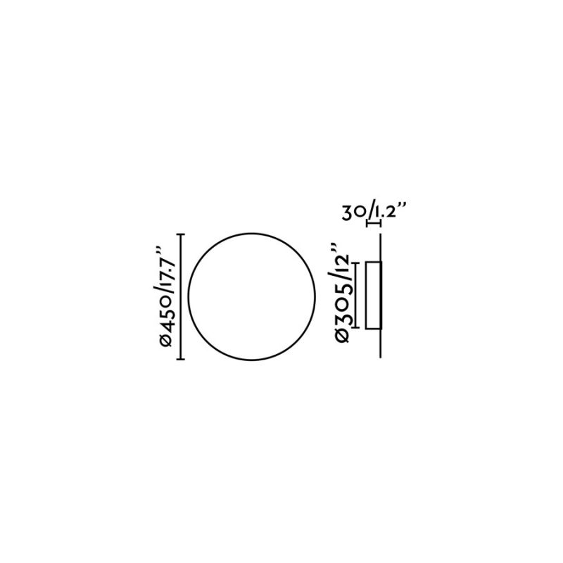 Aplica LED decorativa cu lumina ambientala design modern Ø45cm BOARD