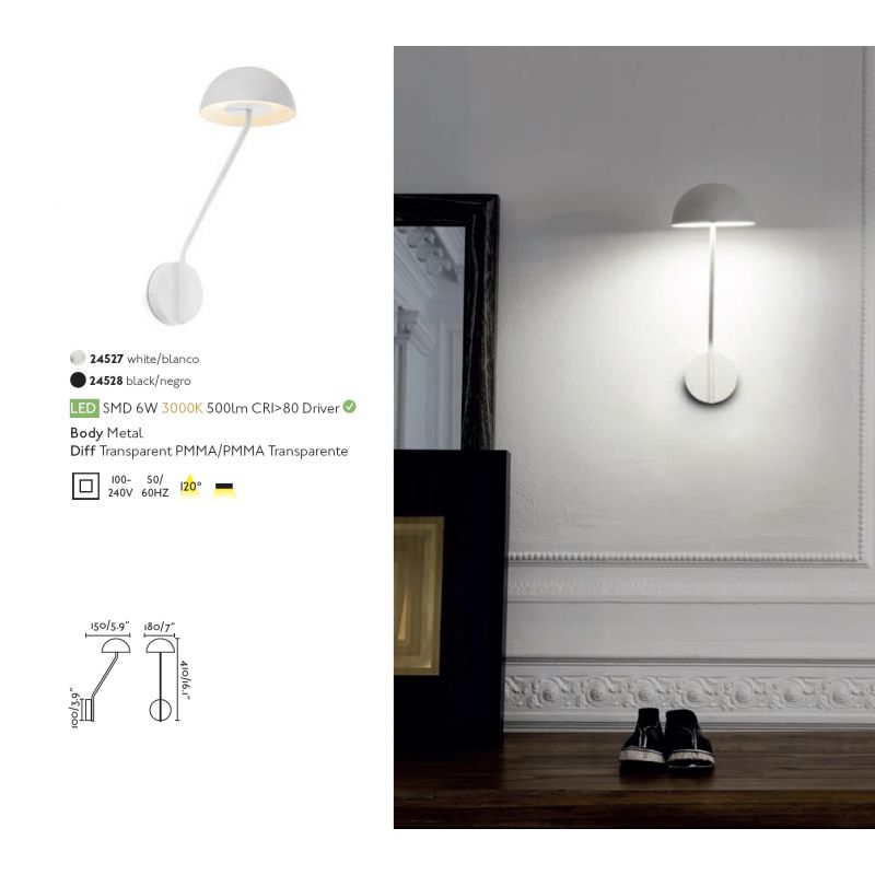 Aplica LED design minimalist PURE neagra