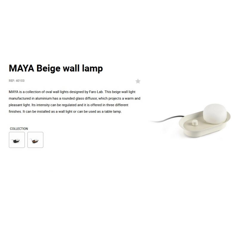 Aplica LED dimabila stil modern minimalist MAYA Beige