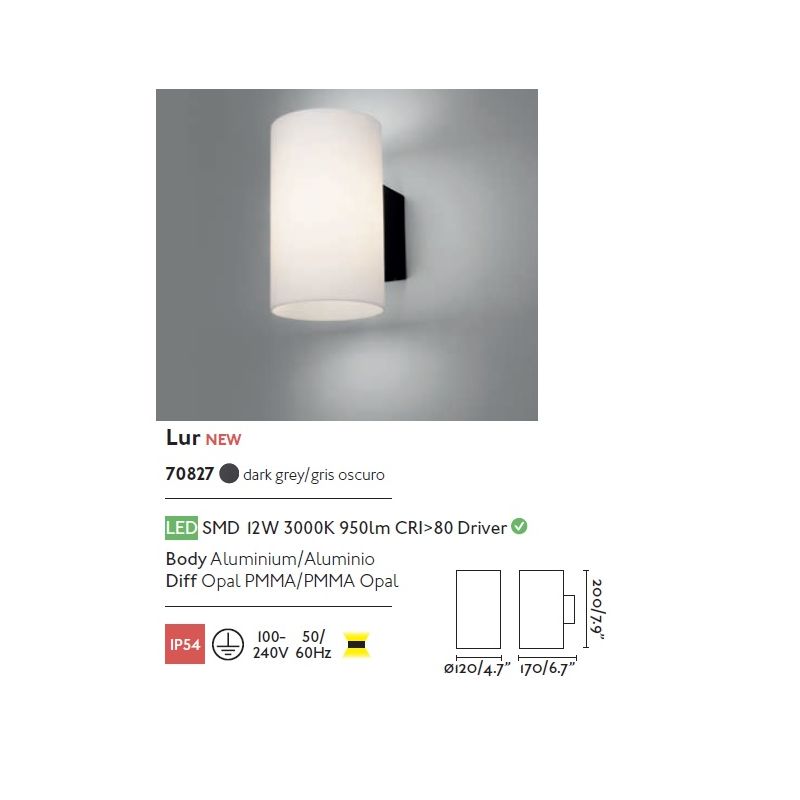 Aplica LED exterior IP54 stil modern minimalist LUR