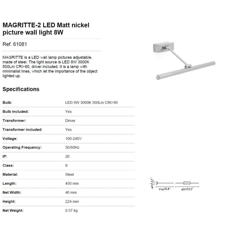 Aplica LED pentru oglinda tablou MAGRITTE-2
