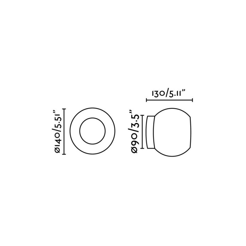 Aplica LED perete/tavan pentru baie IP44 MOY bronz
