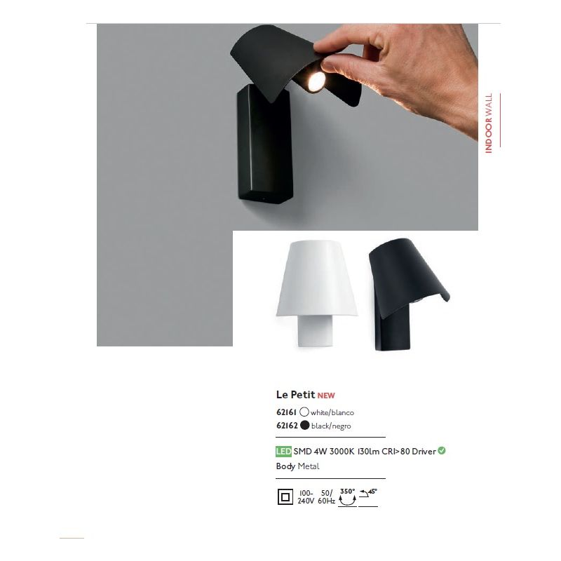 Aplica LED stil modern minimalist LE PETIT neagra