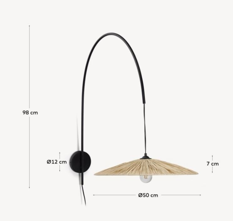 Aplica maro din fibre naturale Rosella Kave Home