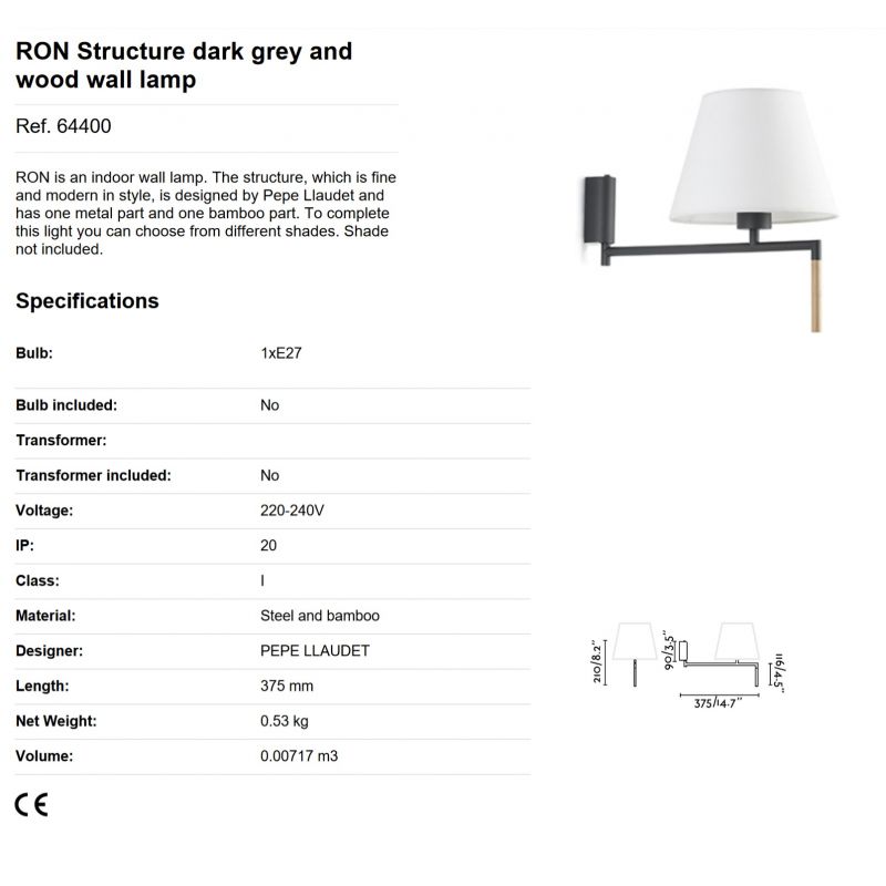 Aplica moderna directionabila design elegant RON gri inchis/bej