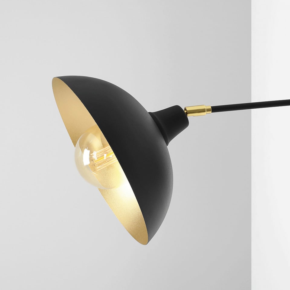 Aplica neagra/aurie din metal Espace Aldex