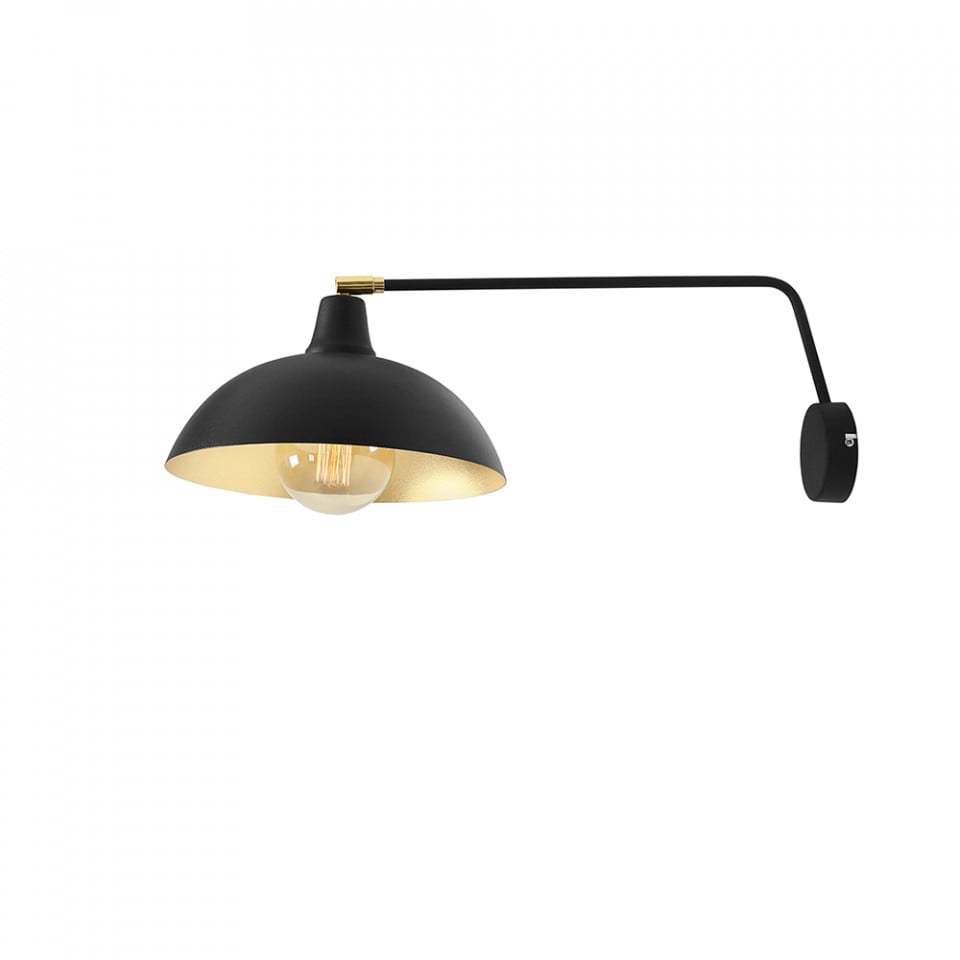 Aplica neagra/aurie din metal Espace Aldex
