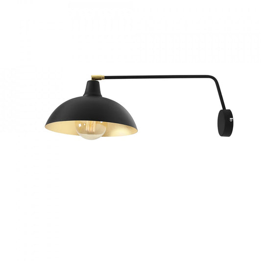Aplica neagra/aurie din metal Espace Aldex