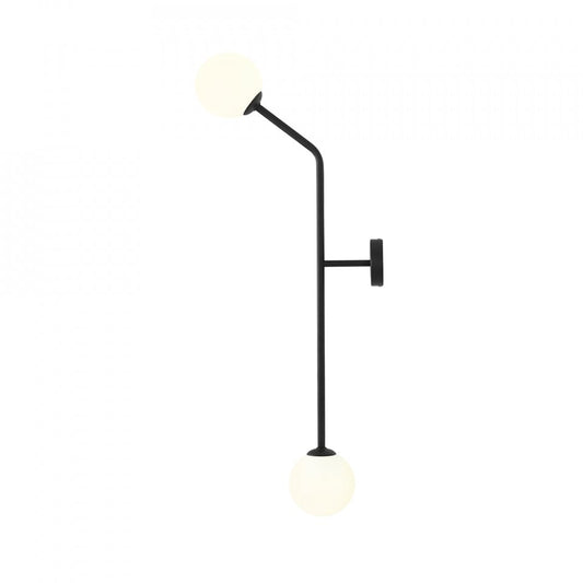 Aplica neagra din metal cu 2 becuri Pure Vertical Aldex