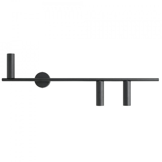 Aplica neagra din metal cu 3 becuri Trevo Right Aldex