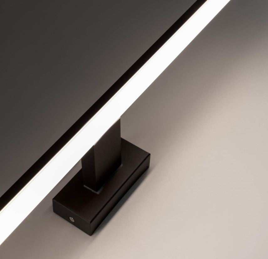 Aplica neagra din metal cu LED Vissia Big Kave Home