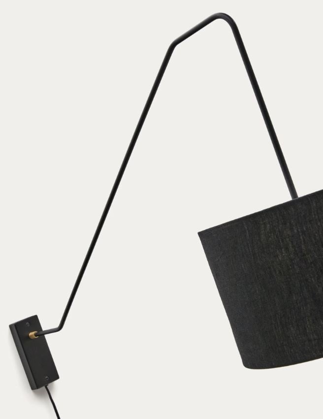 Aplica neagra din metal Jex Kave Home
