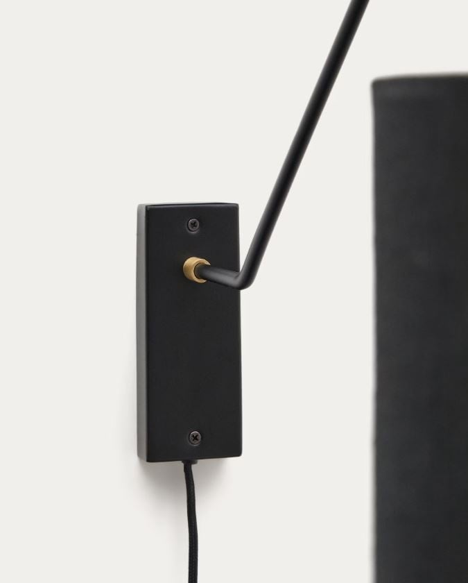 Aplica neagra din metal Jex Kave Home