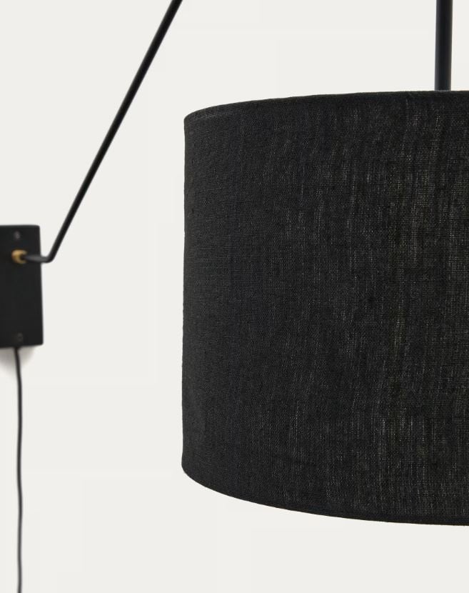 Aplica neagra din metal Jex Kave Home