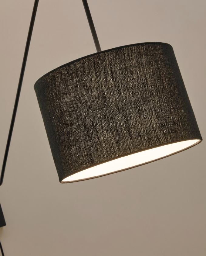 Aplica neagra din metal Jex Kave Home