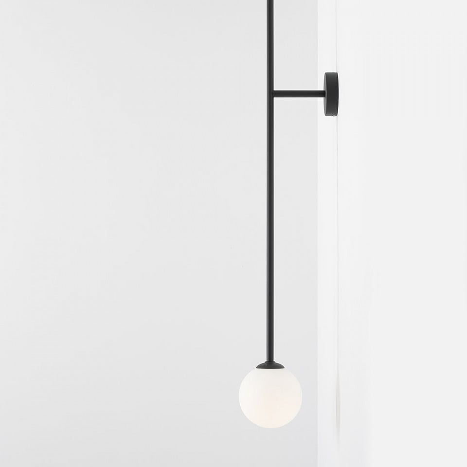 Aplica neagra din metal Pinne Aldex