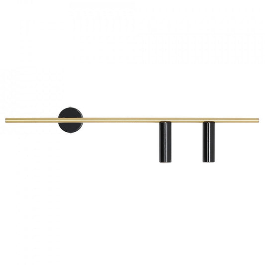 Aplica neagra/maro alama din metal cu 2 becuri Trevo Right Aldex