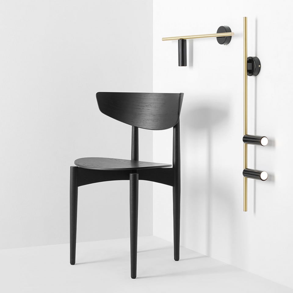 Aplica neagra/maro alama din metal Trevo Left Aldex