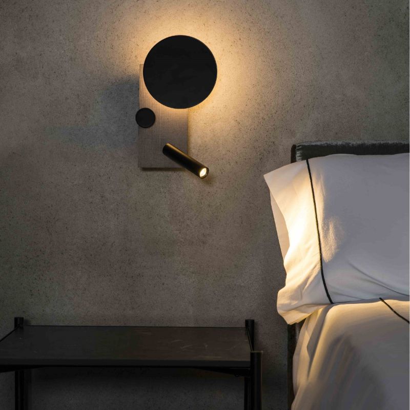 Aplica perete ambientala cu reader LED KLEE stanga