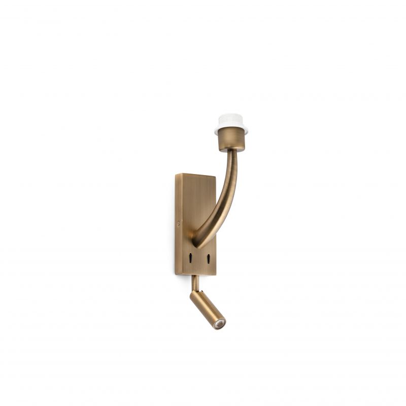 Aplica perete cu reader LED design clasic REM auriu/alb