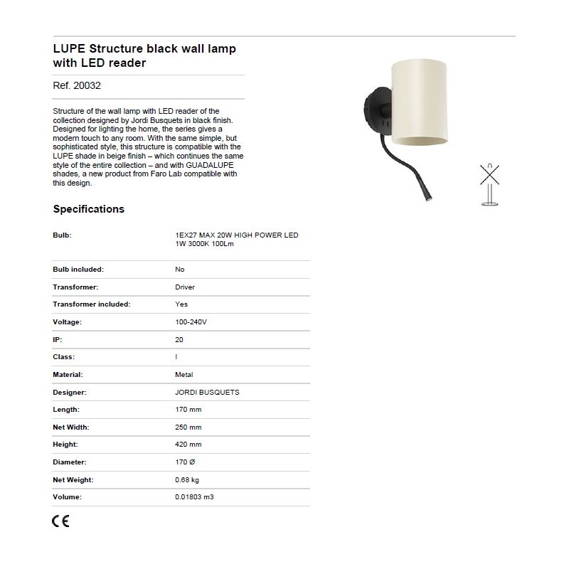 Aplica perete cu reader LED design modern GUADALUPE verde