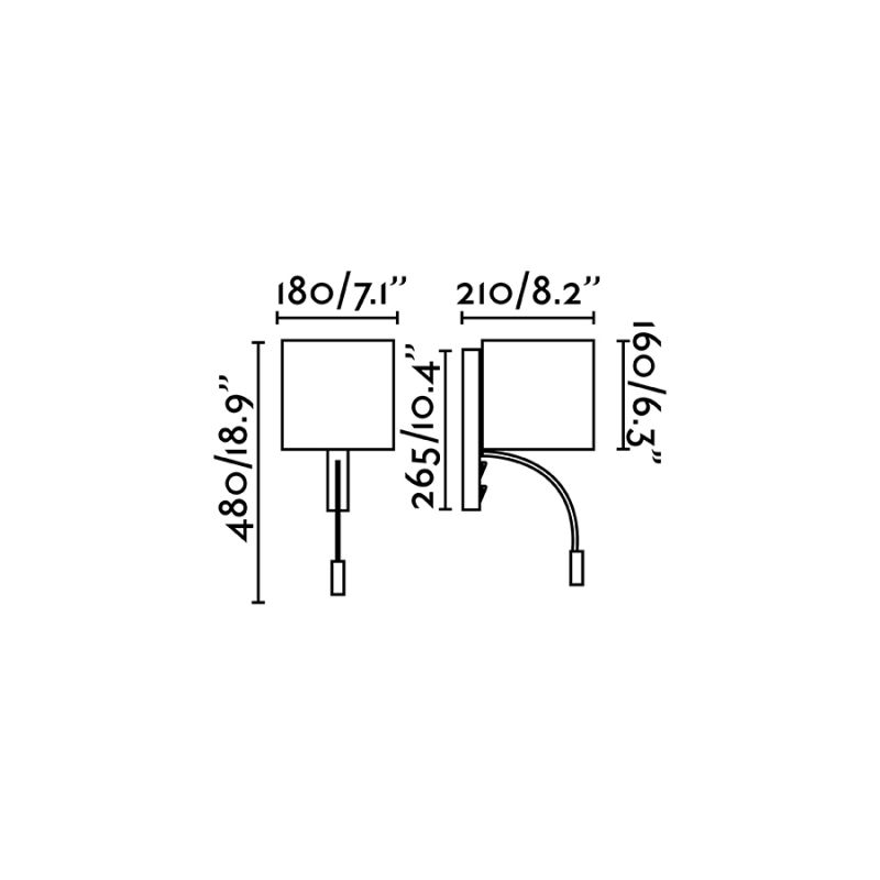 Aplica perete cu reader LED design modern TIRA alba