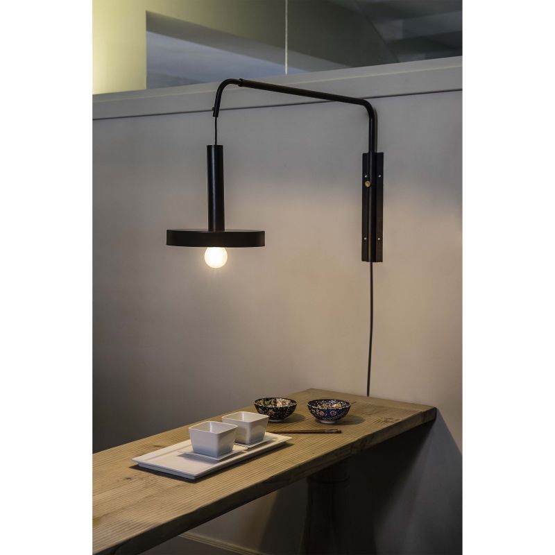 Aplica perete extensibila design modern WHIZZ negru/auriu