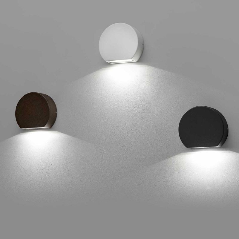 Aplica perete LED de exterior stil modern IP54 PILL gri inchis