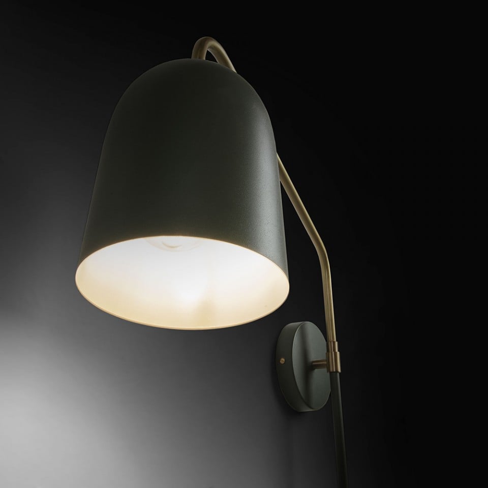 Aplica verde/aurie din metal Audrie Kave Home