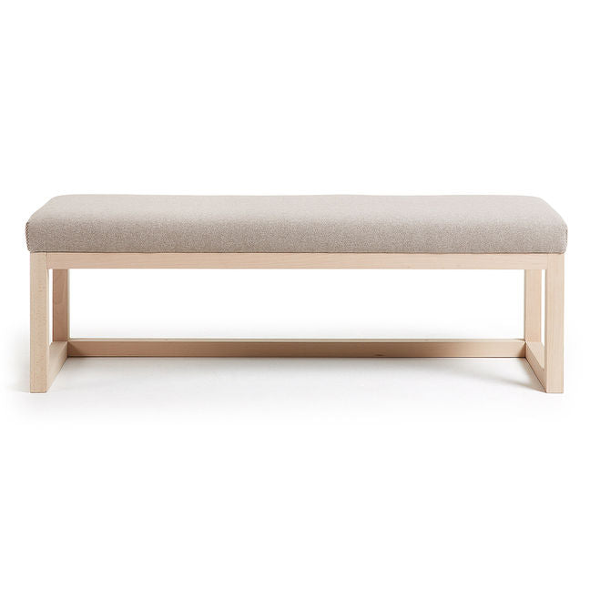 Bancheta bej din textil 128 cm Loya Kave Home