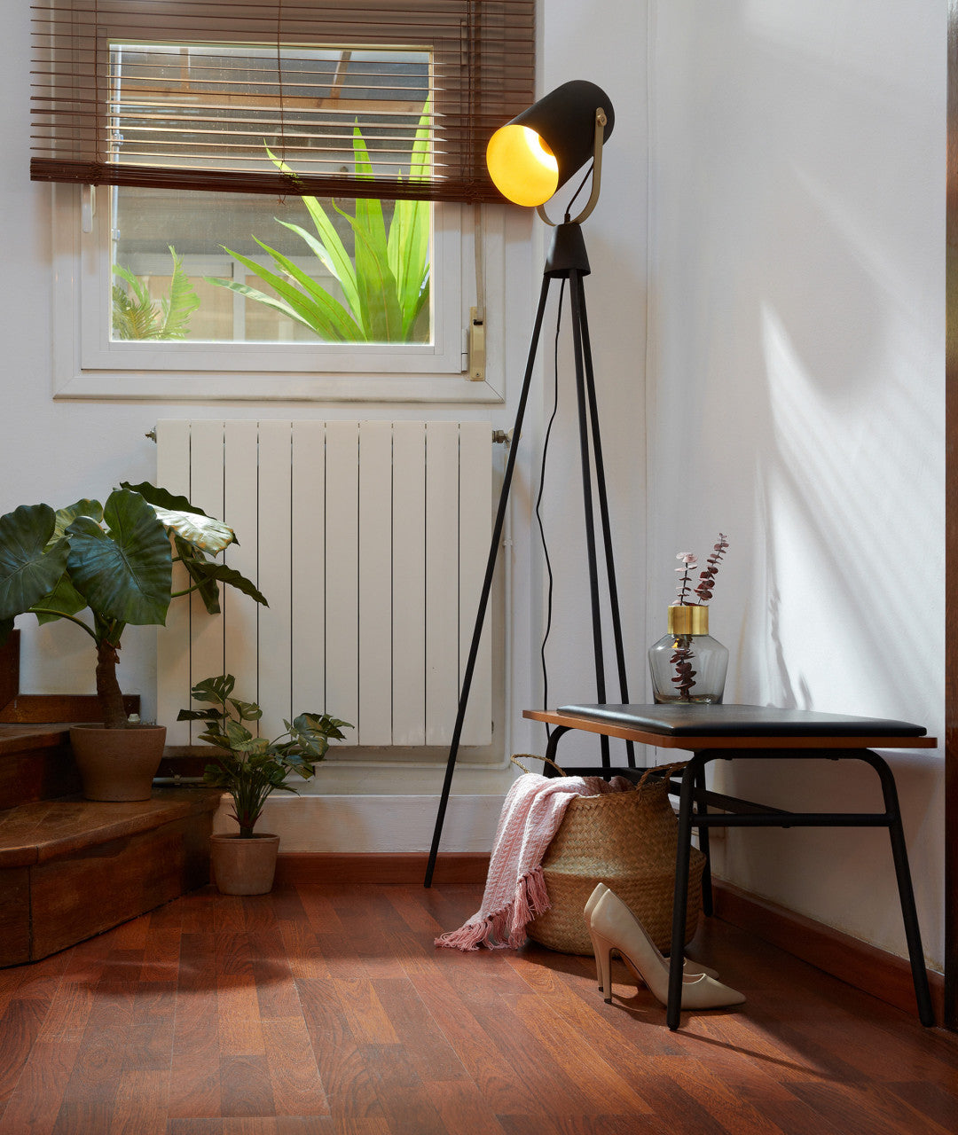 Bancheta maro din lemn 100 cm Carabel Kave Home